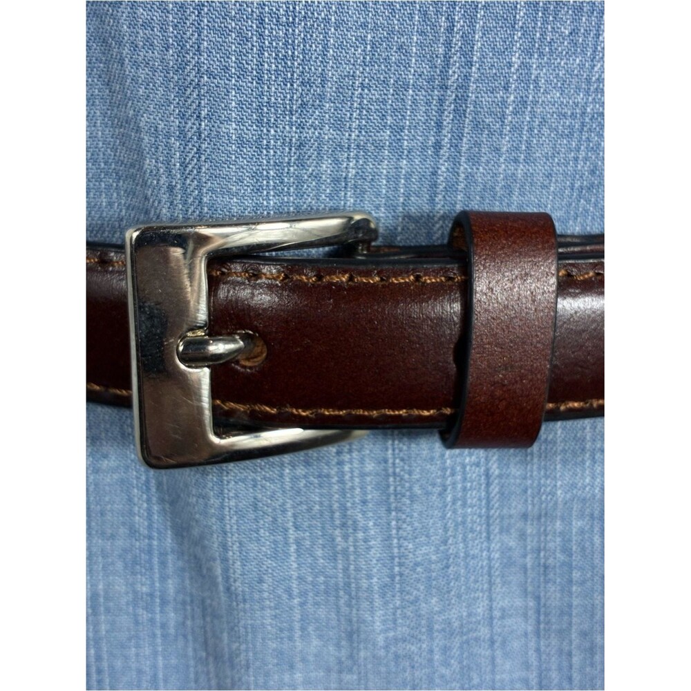 Plus Size Womens belt 50” long Brown braided Leather with Silver Buckle